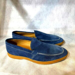Mocassins en Daim Bleu Marine pour Homme