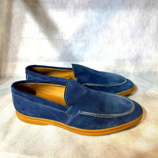 Mocassins en Daim Bleu Marine pour Homme