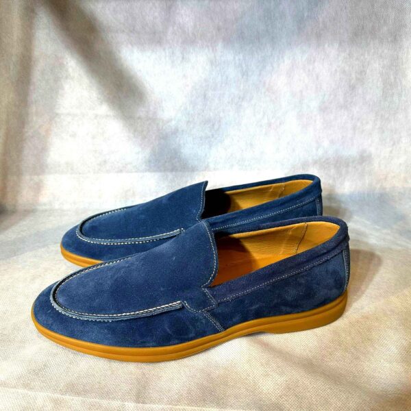 Mocassins en Daim Bleu Marine pour Homme - Image 2