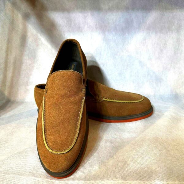 Mocassins en Daim Marron avec Semelle Contrastée - Image 2
