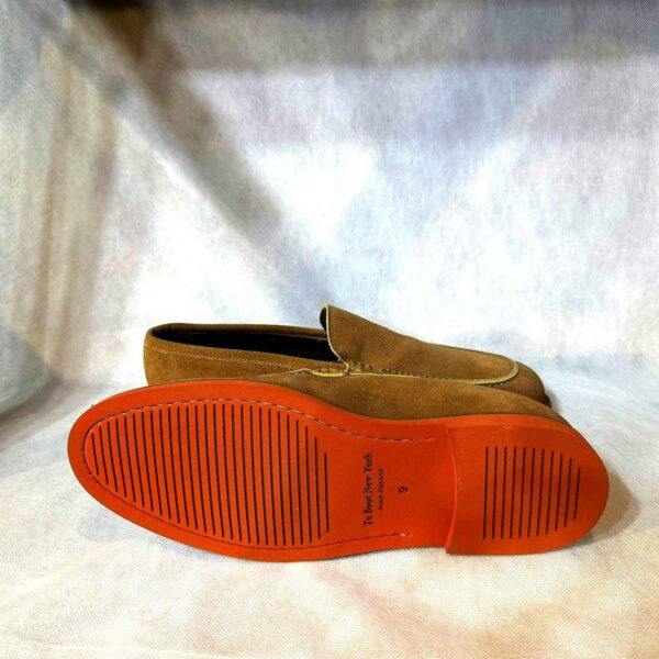 Mocassins en Daim Marron avec Semelle Contrastée - Image 3