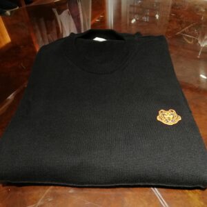 Pull Noir avec Broderie Tigre