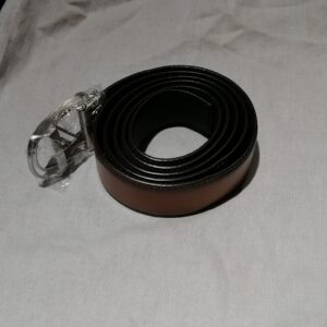 einture en Cuir Marron avec Boucle Métallique