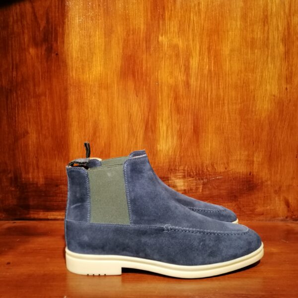 Bottines en Suède Bleu Marine – Image 2