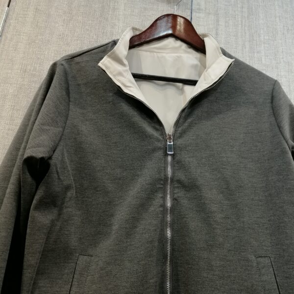 Veste sportive double face grise – Image 2
