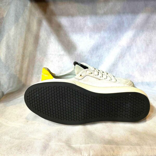 Sneakers Blanches avec Éclair et Détail Coloré au Talon - Image 3